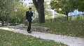 Skateboard businessman. HD Footage