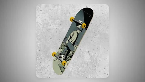 Skateboard Deck AE Template – 4 Animations, Create Your Own Custom Deck After Effects stock