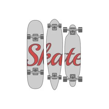 Skateboard Design Set Stock Illustration