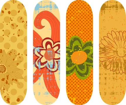 Skateboard designs イラスト素材