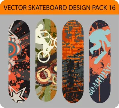Skateboard designs Stock Illustration