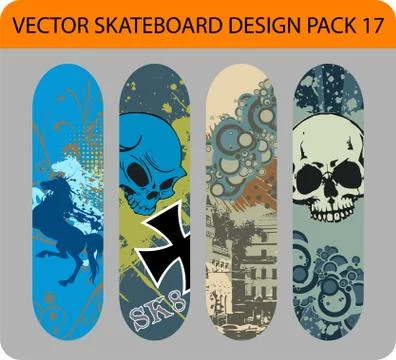 Skateboard designs Stock Illustration