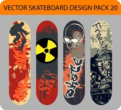 Skateboard designs Stock Illustration