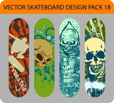 Skateboard designs Stock Illustration