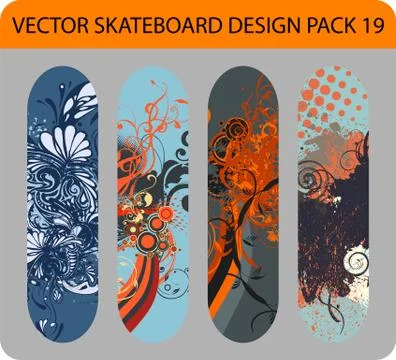 Skateboard designs Stock Illustration