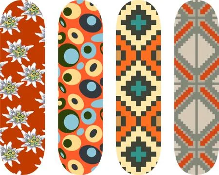 Skateboard designs Stock Illustration
