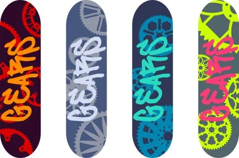 Skateboard designs Stock Illustration