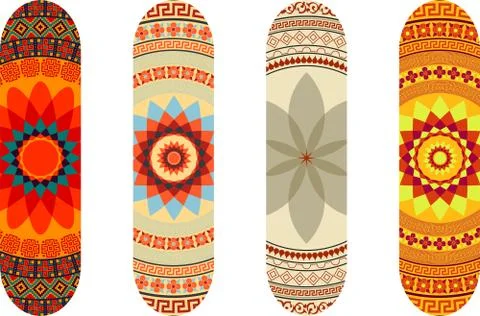 Skateboard designs Illustrazione stock