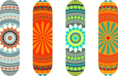 Skateboard designs Stock Illustration