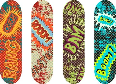 Skateboard designs Stock Illustration