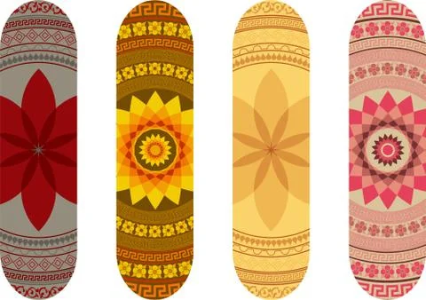 Skateboard designs イラスト素材