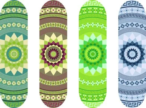 Skateboard designs Stock Illustration