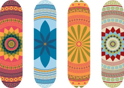 Skateboard designs Stock Illustration