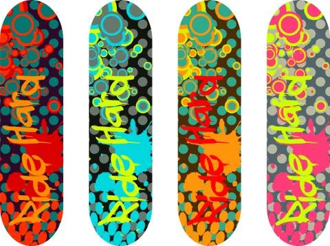 Skateboard designs Stock Illustration