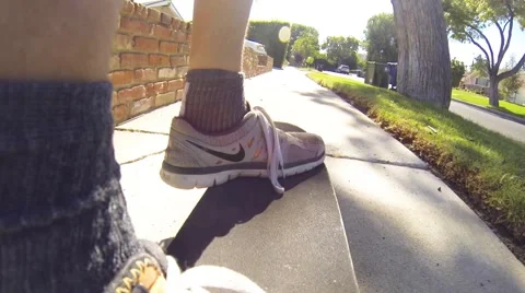 Skateboard dismount Stock Footage 40028729