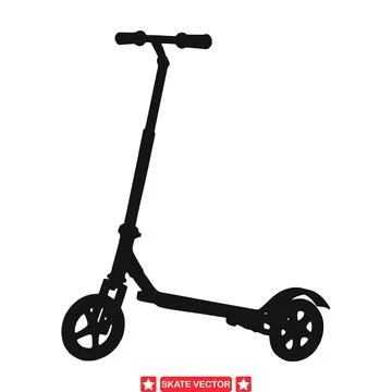 Skateboard Evolution  Artistic Vector Silhouettes Illustrating Skateboard H.. Stock Illustration