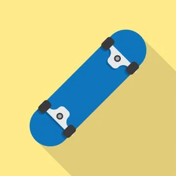 Skateboard flat icon Stock Illustration