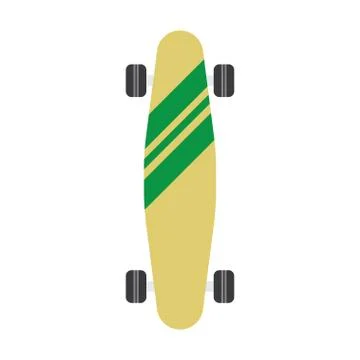 Skateboard flat icon Stock Illustration