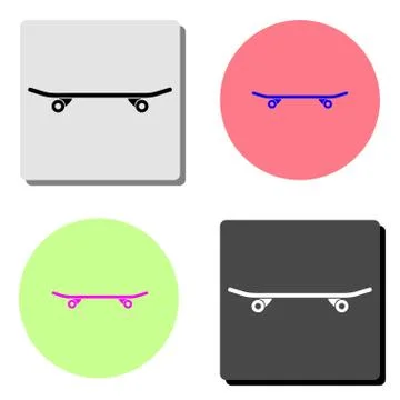 Skateboard. flat vector icon Stock Illustration