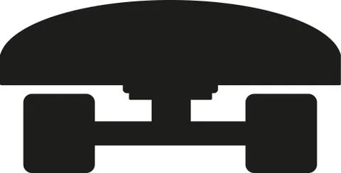 Skateboard frontview Stock Illustration