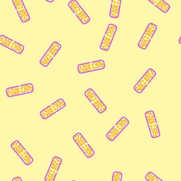 Skateboard graphics vector seamless pattern Illustrazione stock