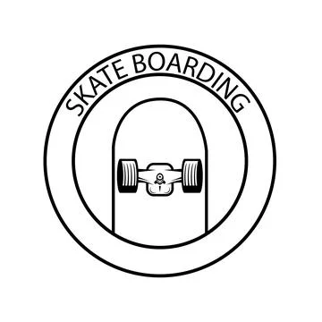Skateboard icon isolated on white background. vector. Stock Illustration