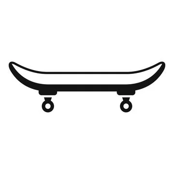 Skateboard icon simple vector. Active sport Illustrazione stock