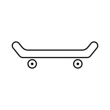 Skateboard icon vector Stock Illustration