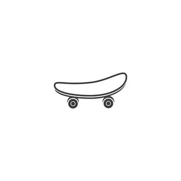 Skateboard icon vector Illustrazione stock