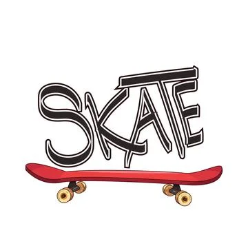 Skateboard illustration Stock Illustration