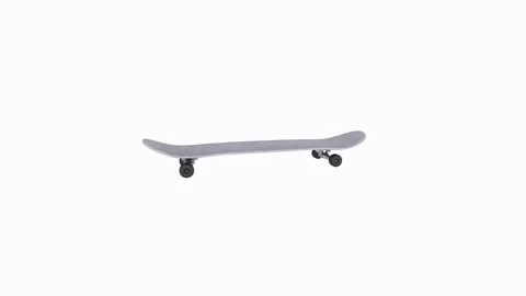 Skateboard isolated on white background Stock Footage 308452419