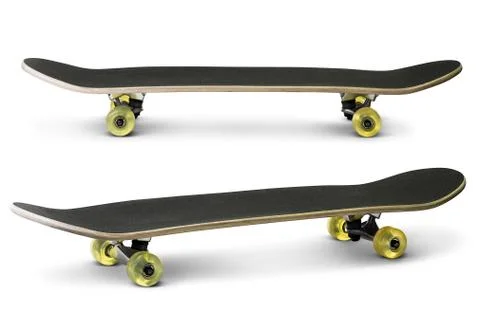 Skateboard isolated on white Stock Photos