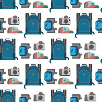 Skateboard items fingerboard seamless pattern background vector sport equipment Stock Illustration