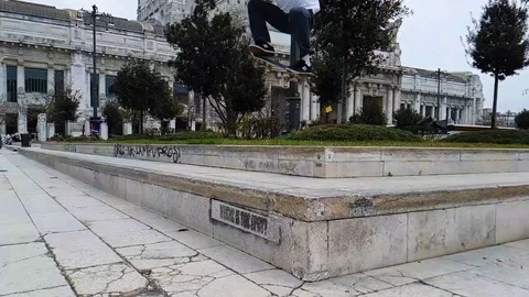 Skateboard jump Stock Footage 72546137