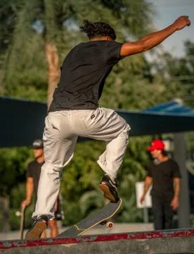 Skateboard jumping Stock Photos