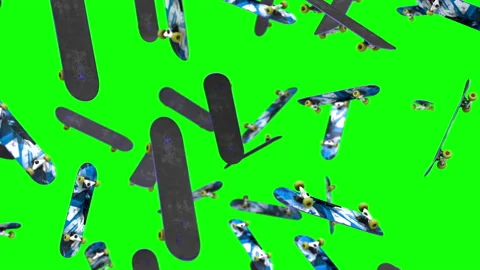 Skateboard loop green screen animation Vídeos de archivo 146051344