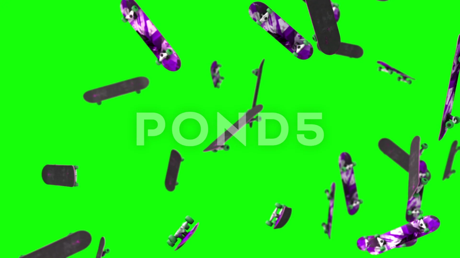 Impressionisme zwaar Kelder skateboard loop green screen animation | Stock Video | Pond5