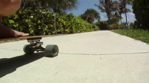 Skateboard Low Angle Sidewalk Video stock 781168