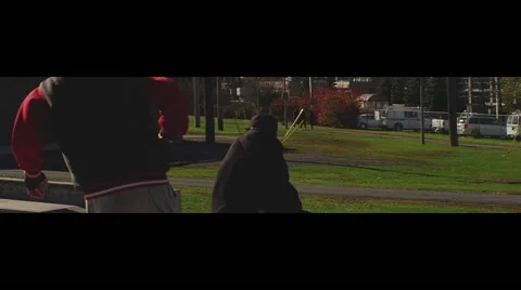 Skateboard Park Slow Motion Inline Skater Stunt 4 Stock Footage 42699072