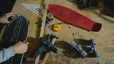 Skateboard repair Video stock 88073982
