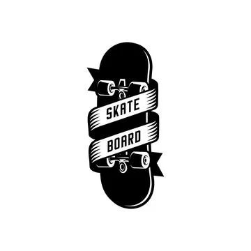 SKATEBOARD RIBBON VECTOR Stock Illustration