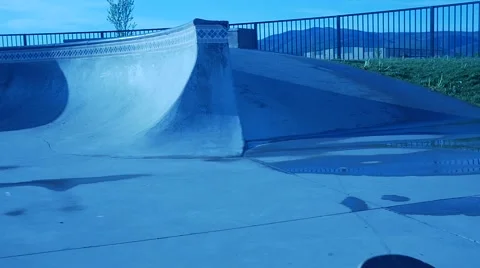 Skateboard rolling away Stock Footage 50092580