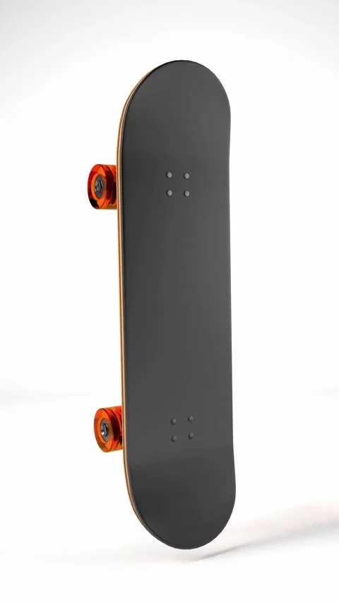 A skateboard rotating on a white background Stock Footage 282869714