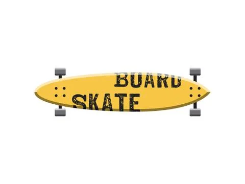 Skateboard vector flat Stock Illustration