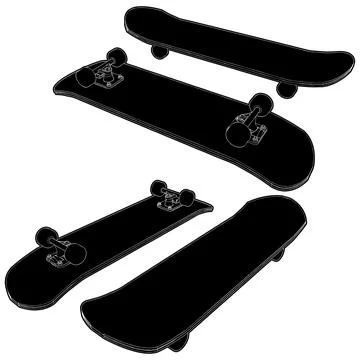 Skateboard Vector. Stock Illustration