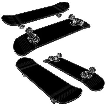 Skateboard Vector. 스톡 일러스트