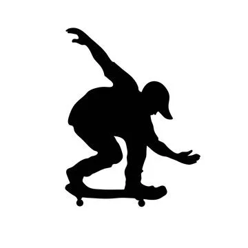 Skateboard. Vector illustration for a postcard or poster, print for clothes Stock Illustration