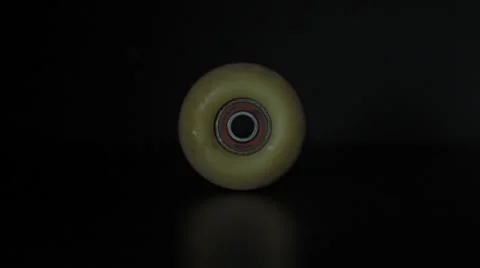 Skateboard Wheel with Reflection Stock Footage 40910238