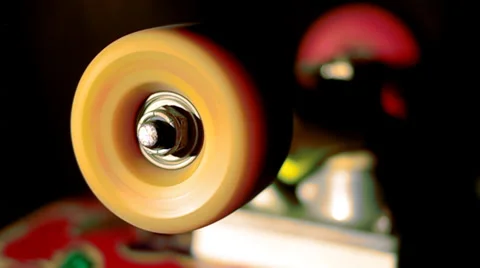 Skateboard Wheel spinning 스톡 동영상 28116466