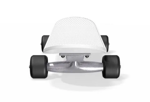 Skateboard on a white background. 3d rendering Stock Illustration